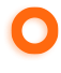Icono de un circulo flotante naranja